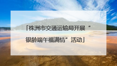 株洲市交通运输局开展“银龄端午福满情”活动